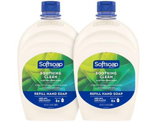 Liquid Hand Soap Refill, Aloe Vera Fresh, 50 fl oz (2-pk) Softsoap