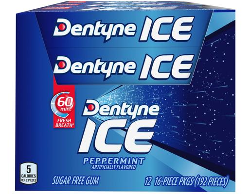 Gum, Peppermint, 16 ct (12-pk) Dentyne Ice
