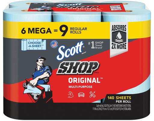 Blue Multi-Purpose Shop Towel, 140 ct (6-pk) Scott