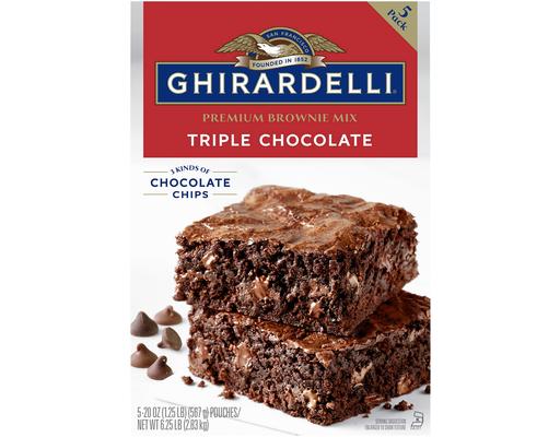 Triple Chocolate Brownie Mix, 20 oz (5-pk) Ghirardelli