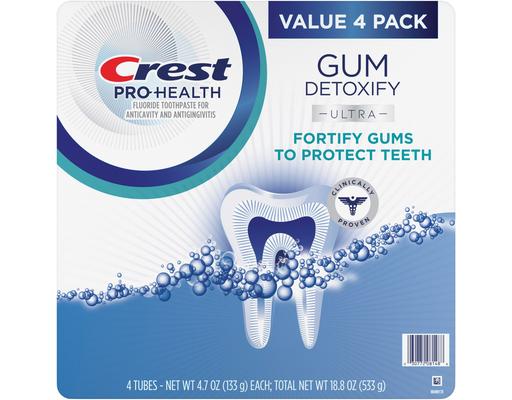 Pro-Health Gum Detoxify Ultra Toothpaste, 4.7 oz (4-pk) Crest