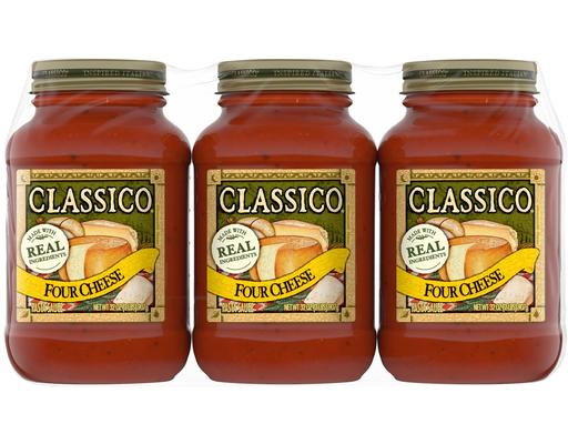 Four Cheese Pasta Sauce, 32 oz (3-pk) Classico