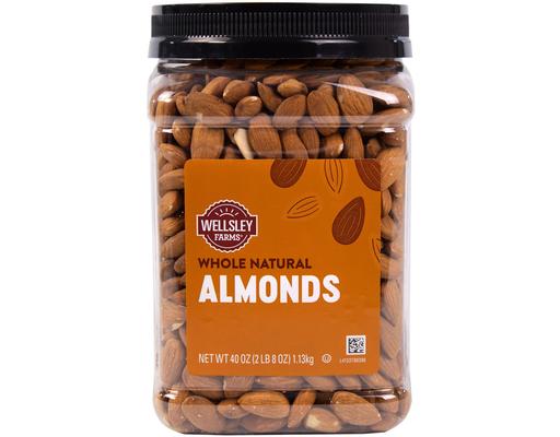 Whole Natural Almonds, 40 oz Wellsley Farms