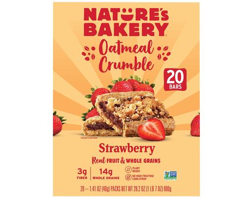 Oatmeal Crumble, Strawberry, 1.41 oz (20-pk) Nature's Bakery
