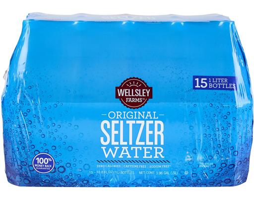 Original Seltzer Water, 33.8 fl oz (15-pk) Wellsley Farms