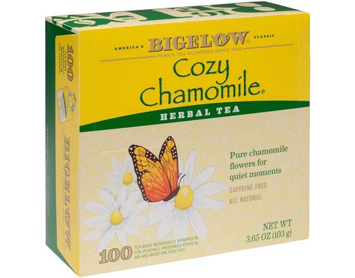 Cozy Chamomile Caffeine Free Herbal Tea Bags, 100 ct Bigelow