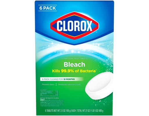 Toilet Cleaner Tablets with Bleach, 3.5 oz (6-pk) Clorox