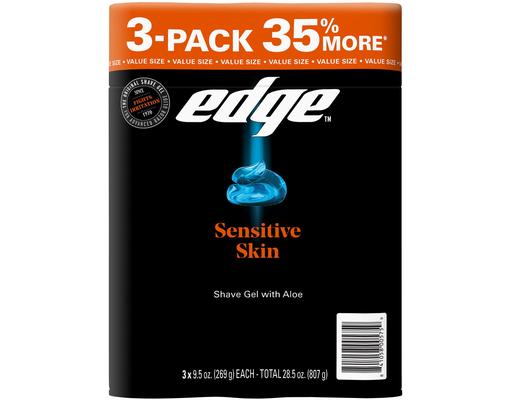 Sensitive Skin Shave Gel with Aloe, 9.5 oz (3-pk) Edge