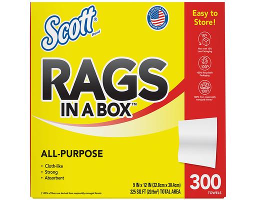 Rags In A Box All-Purpose Paper Towels, 300 ct Scott