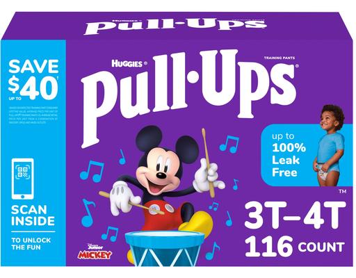 Pull-Ups Training Pants for Boys, 3T-4T, 116 ct Huggies