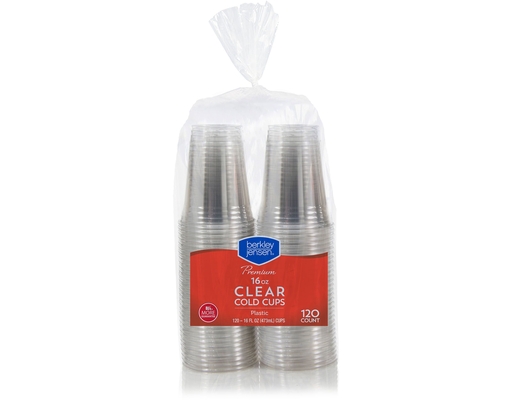 Premium Clear Cold Cups, 16 oz, 120 ct Berkley Jensen