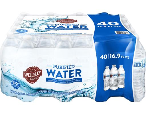 Water, 16.9 fl oz (40-pk) Wellsley Farms