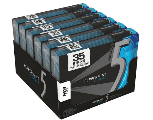 Sugar Free Chewing Gum, Peppermint Cobalt, 35 ct, 6 Pack 5 Gum