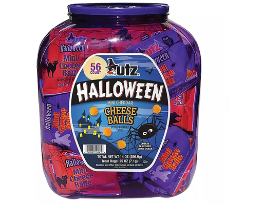 Halloween Mini Cheese Ball Barrel, 56 count Utz