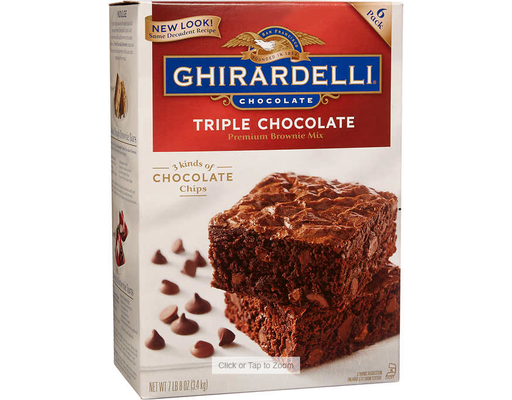 Brownie Mix, Triple Chocolate, 20 oz (6-pk) Ghirardelli