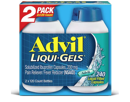 200mg Liqui-Gels, 120 count, 2 pack Advil