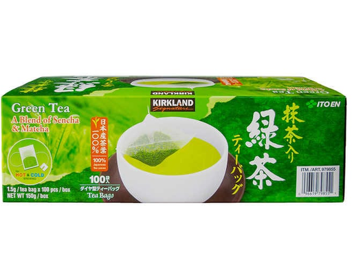 Japanese Green Tea Bags, 100 ct Kirkland Signature
