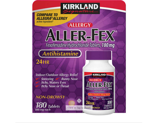 Aller-Fex Antihistamine 180mg Tablets, 180 ct Kirkland Signature