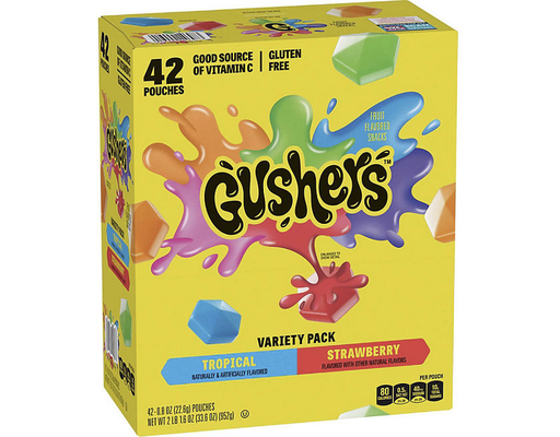 Candy Pouches, Variety Pack, 0.8 oz (42-pk) Gushers