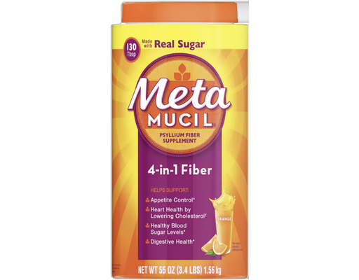 Psyllium FIber Supplement Powder, Orange, 55 oz (2-pk) Metamucil