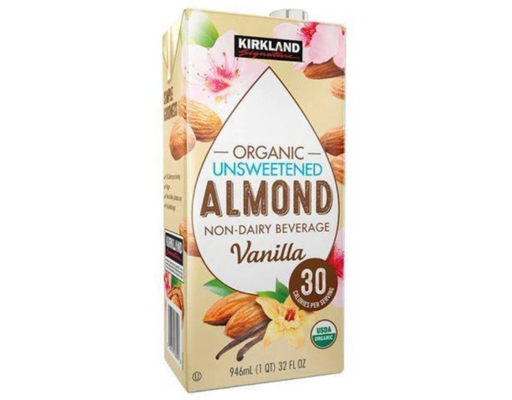 Organic Unsweetened Almond Beverage, 32 fl oz, 6 Pack Kirkland Signature