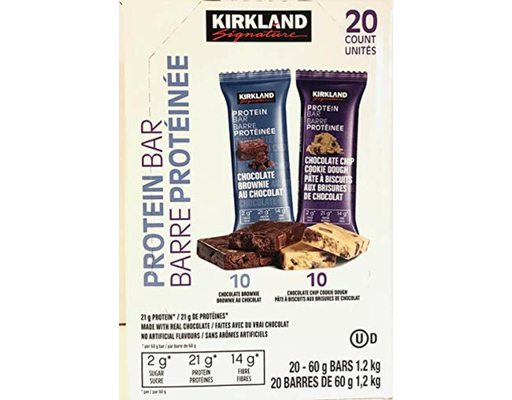 Protein Bars, Variety Pack, 2.12 oz (20-pk) Kirkland Signature