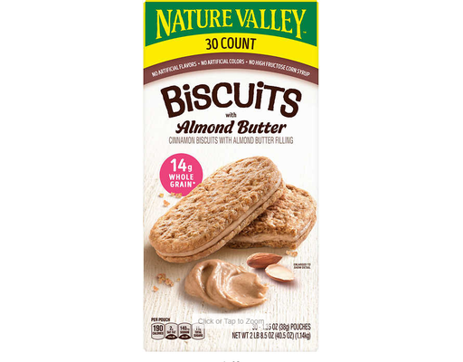 Biscuits, Almond Butter, 1.35 oz (30-pk) Nature Valley