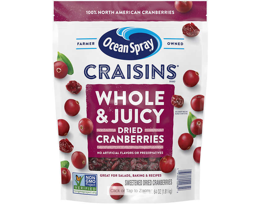 Whole Craisins Dried Cranberries, 64 oz Ocean Spray