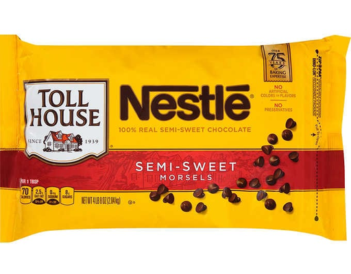 Nestle Toll House Chocolate Morsels, Semi-Sweet, 72 oz Nestle