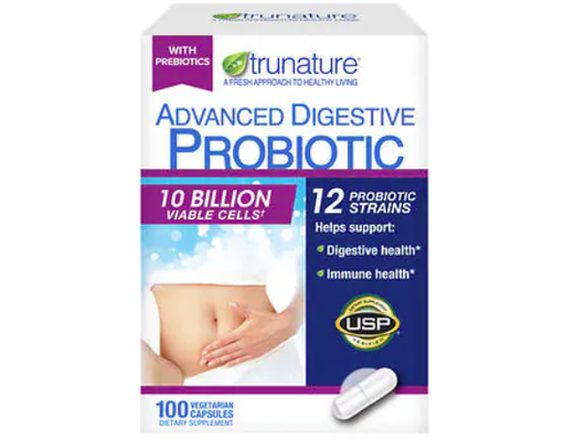 Advanced Digestive Probiotic Capsules, 100 ct Trunature