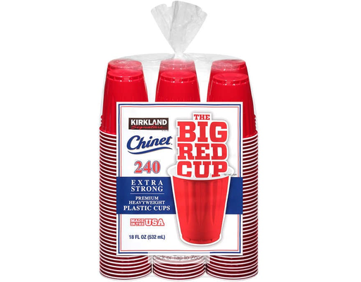 Chinet Red Plastic Cups, 18 oz, 240 ct Kirkland Signature