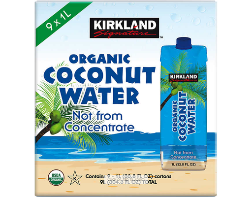 Organic Coconut Water, 33.8 fl oz (9-pk) Kirkland Signature