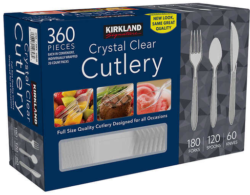 Crystal Clear Cutlery, Variety Pack, 360 ct Kirkland Signature