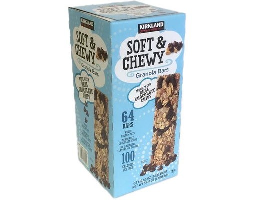 Soft & Chewy Granola Bars, Chocolate Chips, 0.85 oz (64-pk) Kirkland Signature