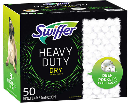 Sweeper Heavy Duty Dry Sweeping Cloth Refills, 50 ct Swiffer
