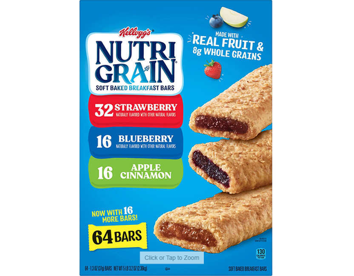 Bars, Variety Pack, 1.3 oz (64-pk) Nutri-Grain