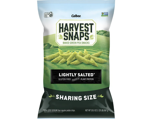 Harvest Snaps Baked Green Peas, Lightly Salted, 20 oz Calbee