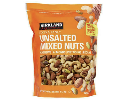 Extra Fancy Mixed Nuts, Unsalted, 40 oz Kirkland Signature