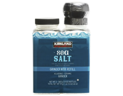 Sea Salt with Grinder, 13 oz (2-pk) Kirkland Signature
