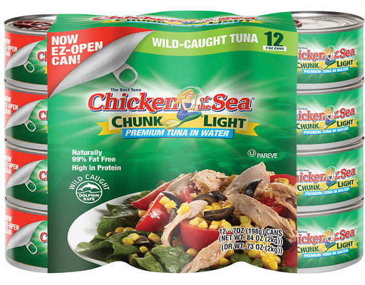 Chunk Light Tuna in Water, 7 oz (12-pk) Chicken of the Sea
