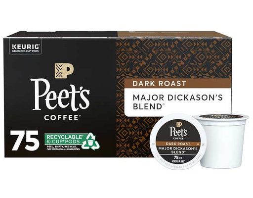 Major Dickason's Coffee Blend  Pods, Dark, 75 ct Peet's Coffee