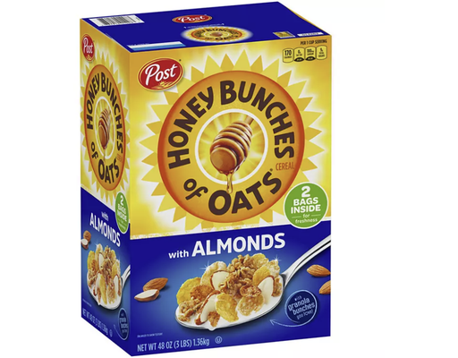 with Almonds Cereal, 24 oz (2-pk) Honey Bunches of Oats