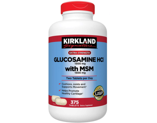 Extra Strength Glucosamine HCI & MSM Tablets, 375 ct Kirkland Signature