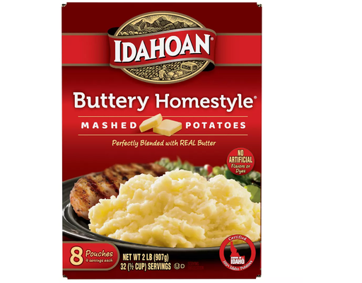 Mashed Potatoes, Buttery Homestyle, 8 Pack Idahoan