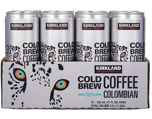 Cold Brew Coffee, Colombian, 11 fl oz (12-pk) Kirkland Signature