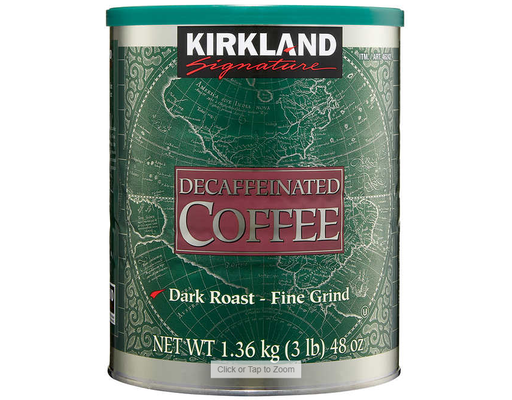 Decaffeinated Ground Coffee, Dark, 48 oz Kirkland Signature