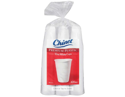 Premium Plastic Cups, 10 oz, 420 ct Chinet