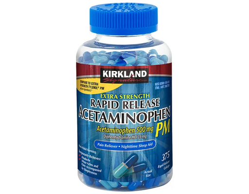 Extra Strength Acetaminophen 500mg Gelcaps, 375 ct Kirkland Signature