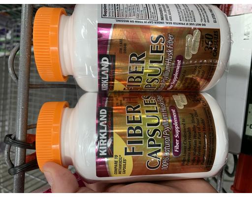 Psyllium Fiber Capsules, 360 ct (2-pk) Kirkland Signature