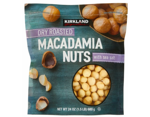 Dry Roasted Macademia Nuts, Sea Salt, 24 oz Kirkland Signature